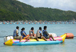 banana boat in Thailand